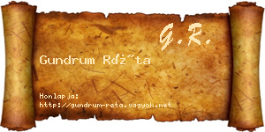 Gundrum Réta névjegykártya